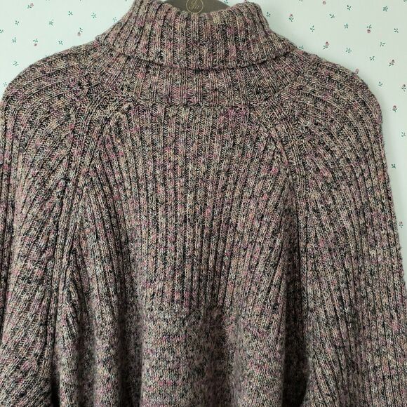 J Jill Sweater Womens 3X Multicolor Marled Pullover Turtleneck Relaxed Cozy - Picture 10 of 15
